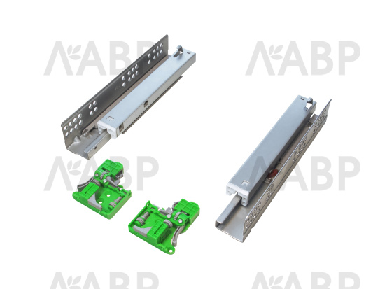 Направляющие скрытого монтажа с доводчиком полного выдвижения 250мм Laurus PRO  / 509168 / оптом и в розницу / мебельная фурнитура "ЛАВР"