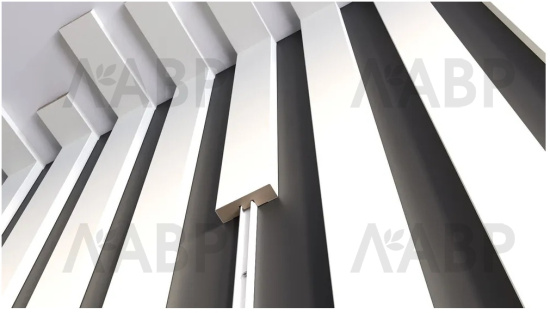 рейка интерьерная МДФ 16*60*2800 белый / 35272 / оптом и в розницу / мебельная фурнитура "ЛАВР"