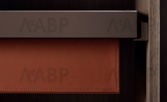 Nuomi/выдвижная корзина кожаная Ralphie 564*469*184mm, шампань / 6100260 / 86058 / оптом и в розницу / мебельная фурнитура "ЛАВР"