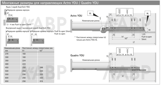 Выдвижной ящик AvanTech You 187*450мм, БЕЗ направляющих антрацит 9255346 Hettich / 37970 / оптом и в розницу / мебельная фурнитура "ЛАВР"