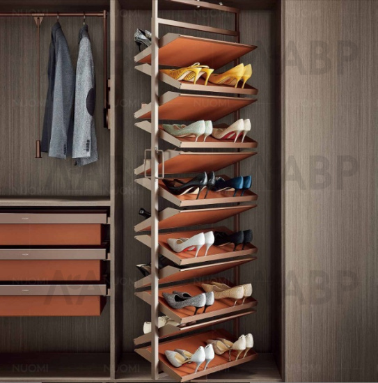 Nuomi/обувница поворотная на 360 градусов Ralphie 700*360*(1910-2110), серый / 6112304 / 86036 / оптом и в розницу / мебельная фурнитура "ЛАВР"