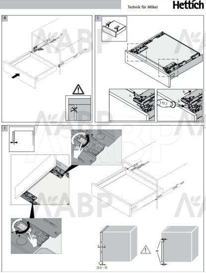 Механизм открывания Push to open Silent на 30кг для Innotech Atira 9240163 Hettich / 37694 / оптом и в розницу / мебельная фурнитура "ЛАВР"
