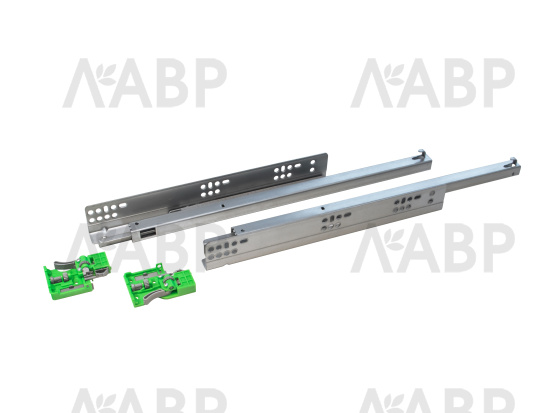 Направляющие скрытого монтажа с доводчиком частичного выдвижения 450мм Laurus PRO / 509184 / оптом и в розницу / мебельная фурнитура "ЛАВР"