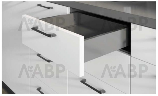 ящик GTV AXIS PRO 84*300мм, доводчик, 40кг, антрацит/PB-AXISPRO-KPL300A / 09868 / оптом и в розницу / мебельная фурнитура "ЛАВР"