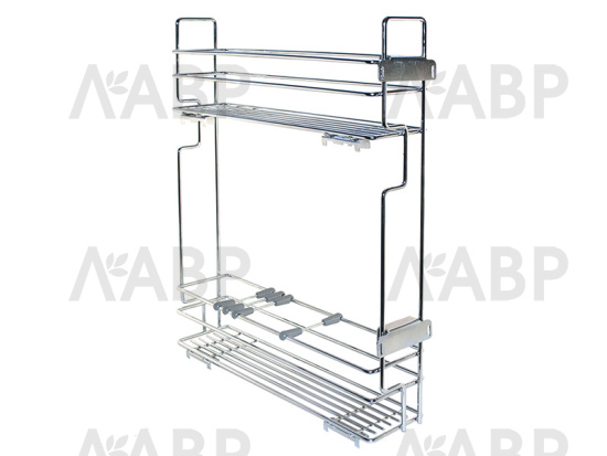 бутылочница Квадро верхняя база 150мм (106*258*560), БЕЗ направляющих Hettich, графит/10.01.01.9.0.1 / 25514 / оптом и в розницу / мебельная фурнитура "ЛАВР"