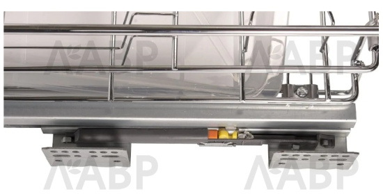 Выдвижная корзина посудосушитель 600мм с доводчиком и поддоном хром LS1/600C/D Lotti / 25066-1 / оптом и в розницу / мебельная фурнитура "ЛАВР"