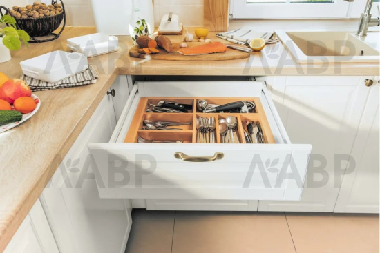 ящик GTV MODERN BOX PRO 135*550мм, доводчик, 40кг, белый/PB-MBPRO-KPL550B1 / 509032 / оптом и в розницу / мебельная фурнитура "ЛАВР"