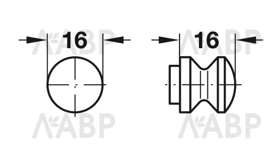 #накладной замок-задвижка для Push-Lock Mini* ручка-кнопка , никелированный матовый/229.07.606 / 94185 / оптом и в розницу / мебельная фурнитура "ЛАВР"