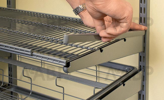 Декоративная заглушка на кронштейн правая+левая 420мм белая для гардеробной системы Aristo / 48044 / оптом и в розницу / мебельная фурнитура "ЛАВР"