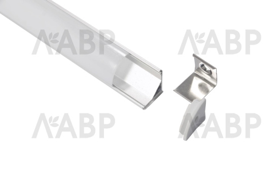 Профиль угловой 1616 для светодиодной ленты 2м / 33062 / оптом и в розницу / мебельная фурнитура "ЛАВР"