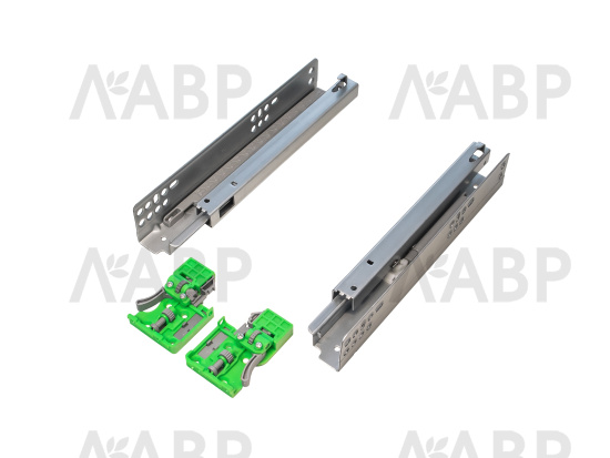 Направляющие скрытого монтажа с доводчиком частичного выдвижения 250мм Laurus PRO / 509180 / оптом и в розницу / мебельная фурнитура "ЛАВР"