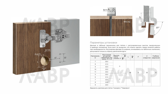 петля Боярд полунакладная EVO с пружиной обратного хода H902B02 (200) / 711264 / оптом и в розницу / мебельная фурнитура "ЛАВР"