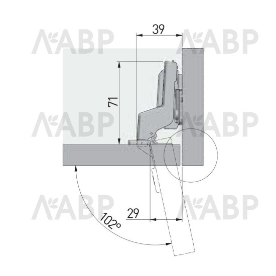 петля GTV вкладная SOLID, 3D, доводчик, clip-on,с еврош(100шт)/ZM-DCHC07-3DZEO / 11230 / оптом и в розницу / мебельная фурнитура "ЛАВР"