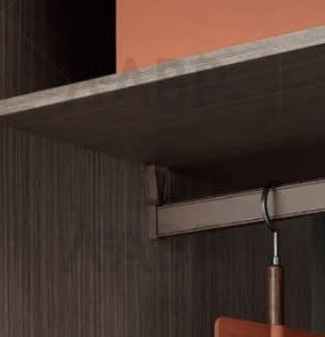 Nuomi/штангодержатель для штанги прямоугольной Ralphie серый/6113001 / 86042 / оптом и в розницу / мебельная фурнитура "ЛАВР"