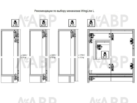 Пластина для быстрого монтажа средней петли для складных дверей Wing Line L 9001818 Hettich / 37049-1 / оптом и в розницу / мебельная фурнитура "ЛАВР"