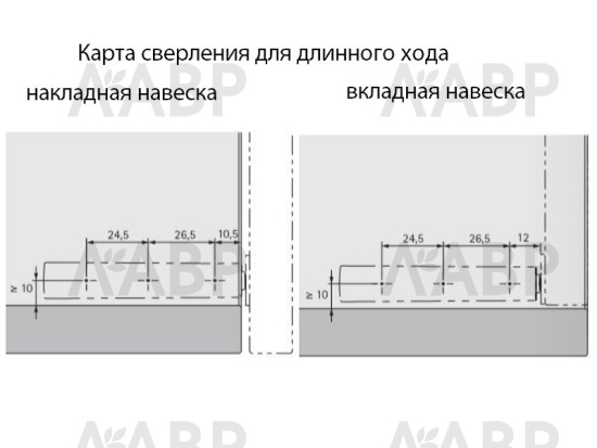 Механизм Push to open magnet для петель под прикручивание длинный ход светло-серый 9089605 Hettich / 37582 / оптом и в розницу / мебельная фурнитура "ЛАВР"