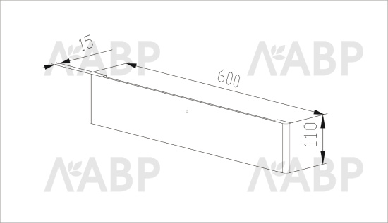 гардероб Аристо/фасад 85мм под полку для аксессуаров, массив темное дерево WD0434.VP607.DDT00.RB / 48155 / оптом и в розницу / мебельная фурнитура "ЛАВР"