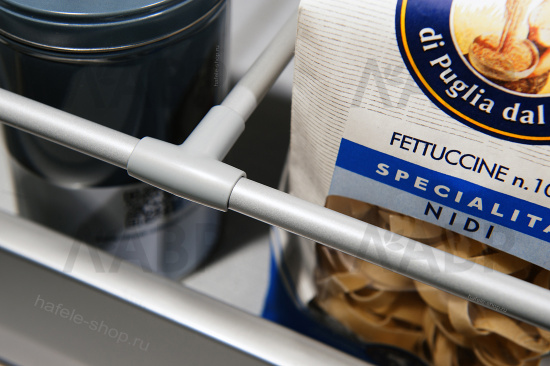 Комплект продольных круглых рейлингов для выдвижных ящиков Moovit 500мм серебристый 553.59.905 Hafele / 49019 / оптом и в розницу / мебельная фурнитура "ЛАВР"