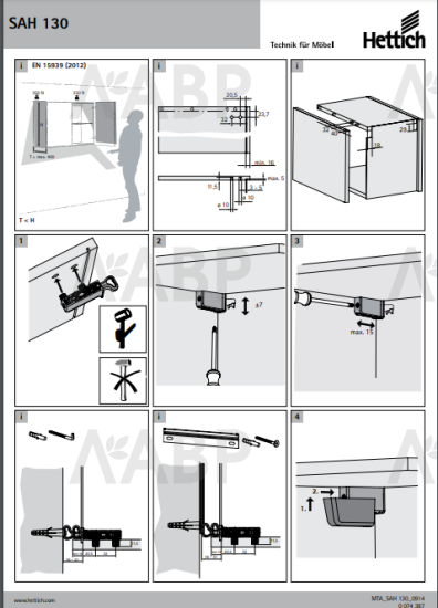Заглушка для кухонного навеса белая правая SAH130 1066338 Hettich / 37007-1 / оптом и в розницу / мебельная фурнитура "ЛАВР"