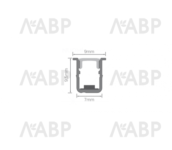 Nuomi/профиль д/светод ленты врезной 9х7х9.5*600мм(профиль, лента, экран, заглушки) 3000К / 12813063 / 33690 / оптом и в розницу / мебельная фурнитура "ЛАВР"