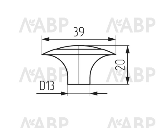Ручка мебельная кнопка 21*40мм бронза L1148BA /116729/ GG31 / 19062 / оптом и в розницу / мебельная фурнитура "ЛАВР"