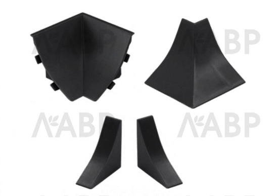 Комплект аксессуаров к пристеночному бортику LB-23 черный 20-23-4-619 Korner / 53121 / оптом и в розницу / мебельная фурнитура "ЛАВР"