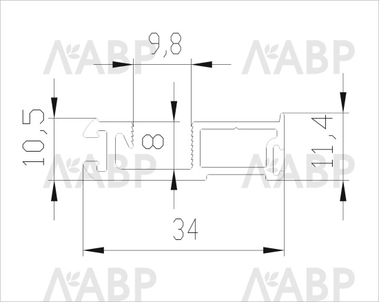 Аристо Slim Line/чёрный матовый вертикальный профиль декор (5,4м) / 92038 / оптом и в розницу / мебельная фурнитура "ЛАВР"