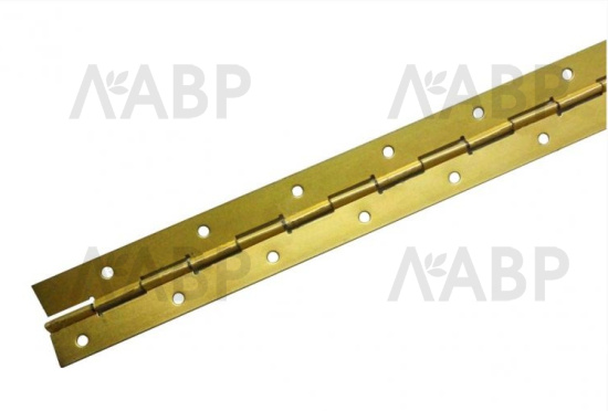 Петля рояльная 0,5 м желтый металлик / 11049 / оптом и в розницу / мебельная фурнитура "ЛАВР"