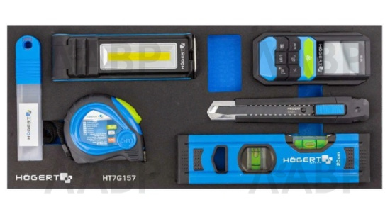 HOEGERT измерительный инструмент 15 шт, ложемент EVA/HT7G157 / 58283 / оптом и в розницу / мебельная фурнитура "ЛАВР"
