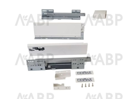 Firmax Newline ящик 84*500мм, доводчик, 35кг, белый/FRM0950.007 / 09894 / оптом и в розницу / мебельная фурнитура "ЛАВР"