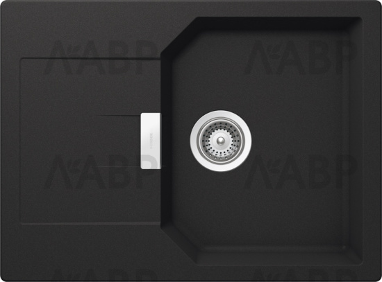 SCHOCK мойка кварцевая Manhattan 45D Cristalite 510*690 оникс, клап.автомат / 62731 / оптом и в розницу / мебельная фурнитура "ЛАВР"