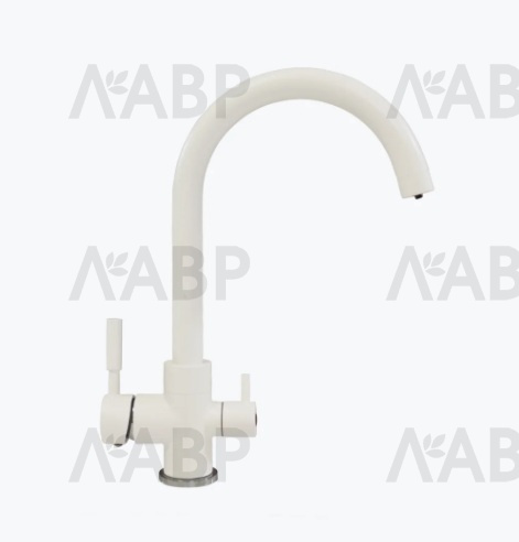 смеситель Элара Дуо №36 белый хлопок / 62704 / оптом и в розницу / мебельная фурнитура "ЛАВР"