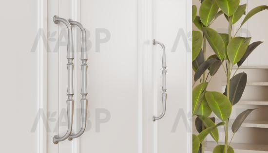 ручка скоба Laurus PRO ZA2411 192мм никель матовый атласный MBSN / 39513-8 / оптом и в розницу / мебельная фурнитура "ЛАВР"