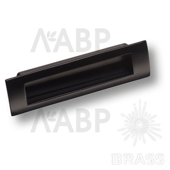 Ручка мебельная врезная 96мм черная EMBUT96-14 Brass / 69667 / оптом и в розницу / мебельная фурнитура "ЛАВР"