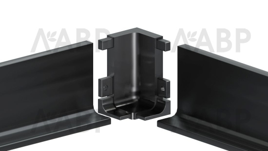 Уголок-держатель внутренний для Г-образного профиля Gola Balance черный RZ051.03BL Boyard / 719996-12 / оптом и в розницу / мебельная фурнитура "ЛАВР"