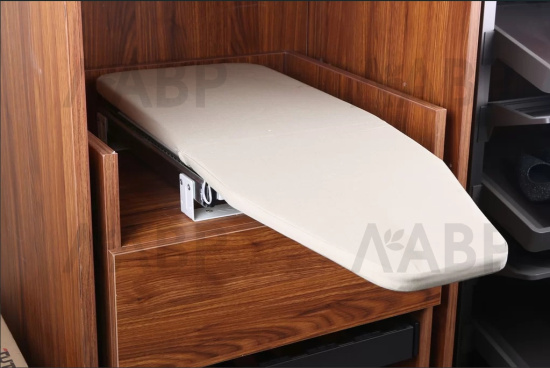 доска гладильная Firmax поворотно-выдвижная, белый  (300х430х140) FRM5812.430 / 25844 / оптом и в розницу / мебельная фурнитура "ЛАВР"