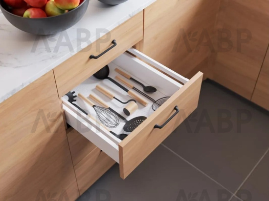 ящик GTV MODERN BOX PRO 135*500мм, доводчик, 40кг, белый/PB-MBPRO-KPL500B1 / 09986 / оптом и в розницу / мебельная фурнитура "ЛАВР"