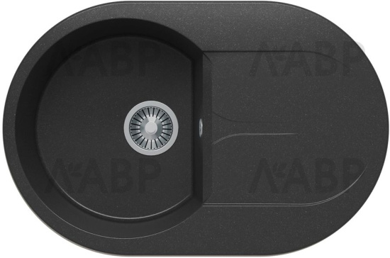 Мойка мраморная Atol 760 №16 черный 760*500*200мм / 62596 / оптом и в розницу / мебельная фурнитура "ЛАВР"