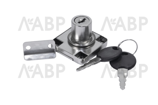 Замок врезной прямой хром / 01017 / оптом и в розницу / мебельная фурнитура "ЛАВР"