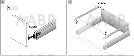 Комплект продольных прямоугольных рейлингов 450мм для ящика ArciTech антрацит 9150516 Hettich / 97040 / оптом и в розницу / мебельная фурнитура "ЛАВР"