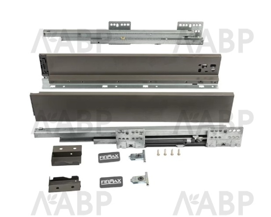 Firmax Smartline ящик 84*500мм, доводчик, 35кг, серый/FRM0750.043/84 / 09809 / оптом и в розницу / мебельная фурнитура "ЛАВР"