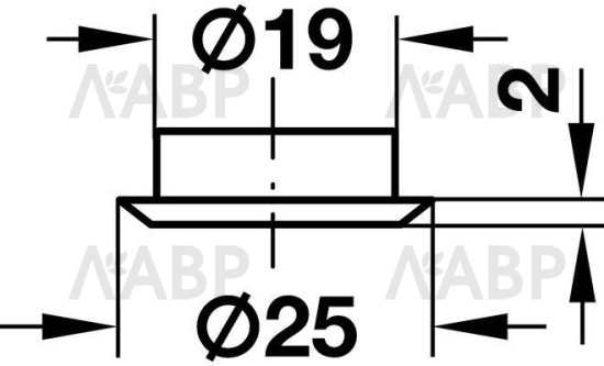 Розетка на цилиндр замка Symo 19мм никелированная полированная 219.19.677 Hafele / 49463 / оптом и в розницу / мебельная фурнитура "ЛАВР"