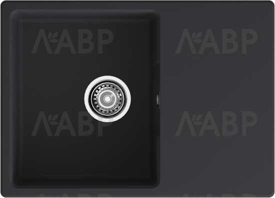 мойка кварцевая URBAN 668L, черный, 680*490*180 мм / 62968-3 / оптом и в розницу / мебельная фурнитура "ЛАВР"
