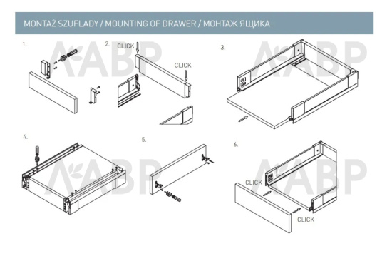 ящик GTV AXIS PRO GLASS 116*350мм, доводчик, 40кг, антрацит/PB-AXISPRO-GLASS-KPL350B / 09958 / оптом и в розницу / мебельная фурнитура "ЛАВР"