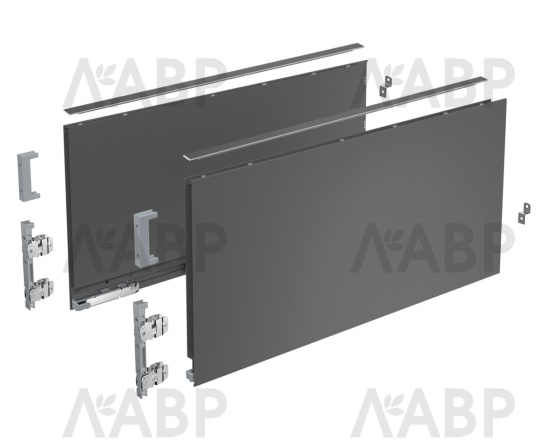 Выдвижной ящик AvanTech You 251*500мм, БЕЗ направляющих антрацит 9255356 Hettich / 37991 / оптом и в розницу / мебельная фурнитура "ЛАВР"