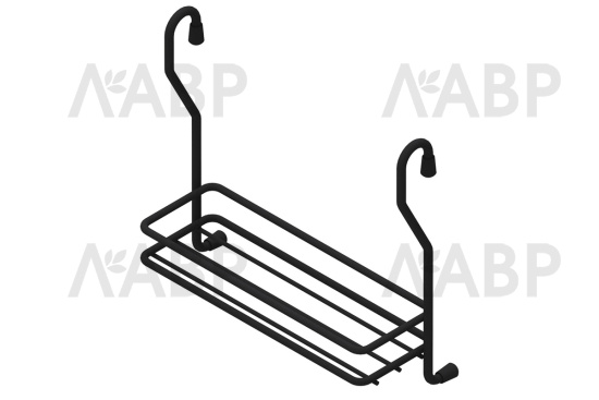 Полка одноярусная на рейлинг для специй черная WE04.0013.01.799 / 18239 / оптом и в розницу / мебельная фурнитура "ЛАВР"