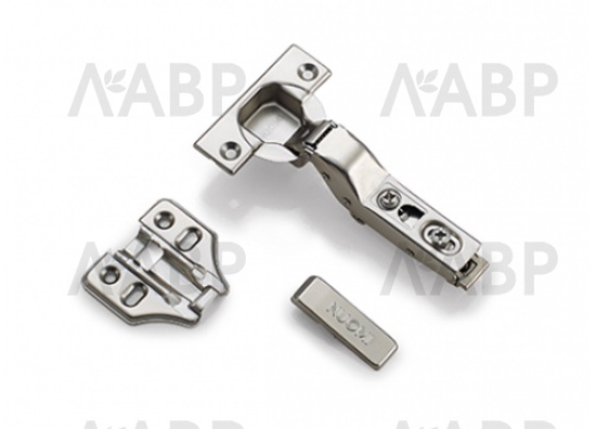 Nuomi/петля Luxuriance с крестообр.ответ планкой 105 градусов накладная сдовод, хром/8022111 / 11438 / оптом и в розницу / мебельная фурнитура "ЛАВР"