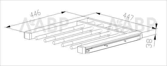 гардероб Аристо/460/вешалка для брюк выдвижная с доводчиком L=450, массив темное дерево WD0401.VP045 / 29561 / оптом и в розницу / мебельная фурнитура "ЛАВР"
