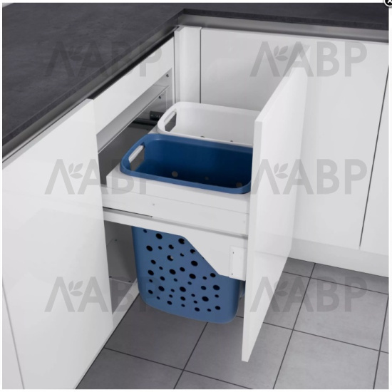 выдвижная система Laundry Carrier в базу 600мм с 2 корзинами для белья/3270-69 / 25719 / оптом и в розницу / мебельная фурнитура "ЛАВР"