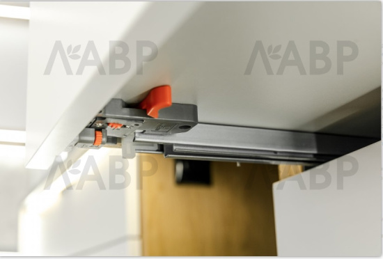 направляющие скрытого монтажа GTV MODERN SLIDE PRO 48*400мм, довод, 30кг(10шт)/PB-3D0SHX18-400-PRO / 09723 / оптом и в розницу / мебельная фурнитура "ЛАВР"